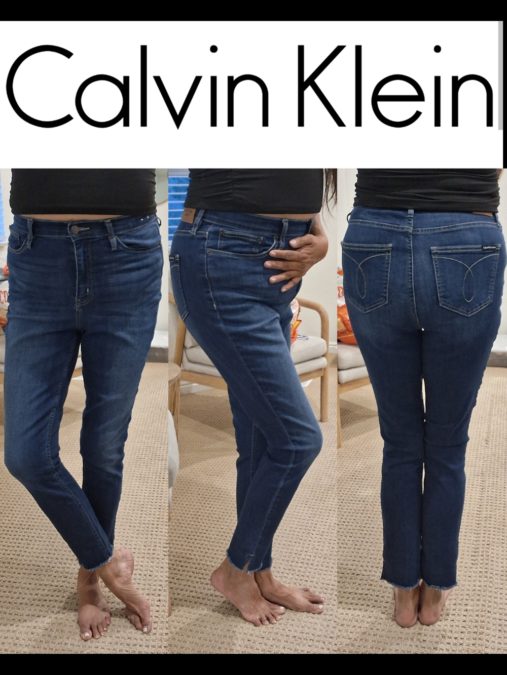 Calvin Klein Women’s Dark Blue Skinny Jeans Woman Size 10
